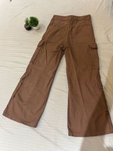 H&amp;m wide cargo trousers