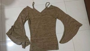 Brown Knit Top