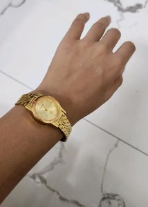 Sonata Watch Golden Color