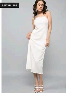 Elegant White Slip Dress with straps