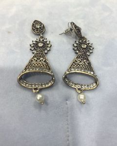 Silver Crescent Earrings