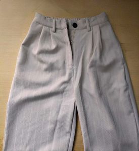 Sleeveless Textured Waistcoat With Wide Leg Pants