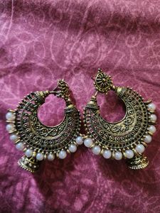 Elegant Pearl Jhumka Earrings