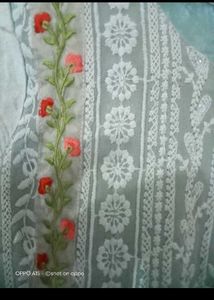 Partywear Pakistani Suit With Organza Dupatta