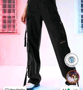 Sassafras Black Cargo Straight Jeans