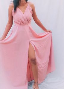 Elegant Pink Maxi Dress