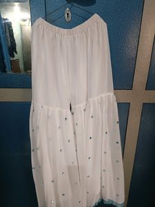 A Blue Nd White Palazzo With Dupatta
