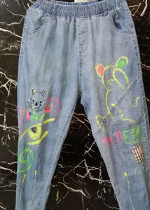 BaronHong Wide Leg Denim Jeans Art