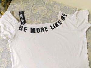 White Off Shoulder Crop Top