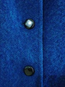 Elegant Blue Button-Down Coat