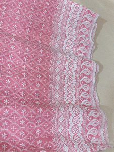 Women&#39;s Pink Colour Chickenkari Kurti🥰♥️😍
