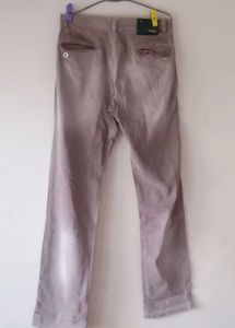 Casual Brown Faded Pants