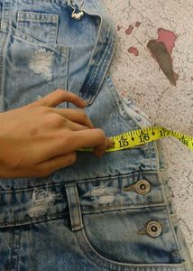 Distressed Denim Overalls