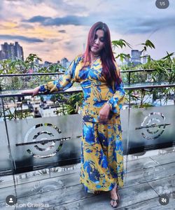 Floral Print Cold Shoulder Maxi Dress