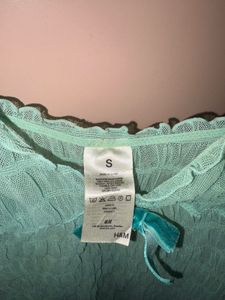 Mesh Blue Top Y2K