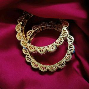 Colorful Metal traditional Bangle Set