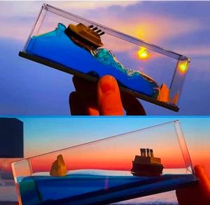 Sailing Titanic Ship And Ice Berg Display Ornament