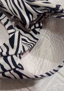 Zebra Print Bikini Top