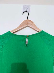 Elegant Fit &amp; Flare Green Dress (A)