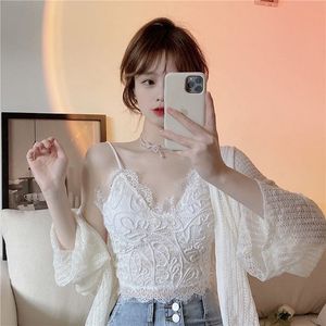 Girls Lace V-Neck Camisole Padded Spaghetti Strap