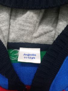 11-12 Yrs Boys Hooded Zipper Opening Sweater