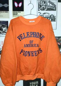 Orange Graphic Sweatshirt