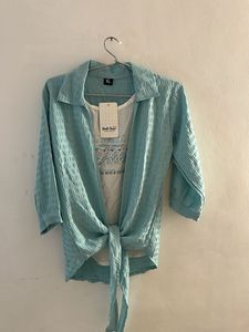 Cute Blue Jacket with attached top