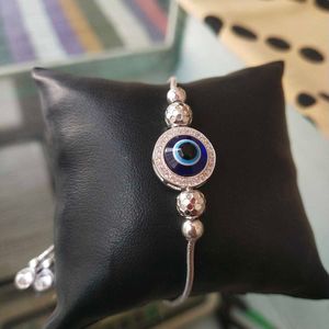 Pure Silver 925Hallmark Handmade Evil Eye Bracelet