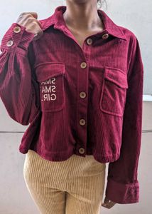 Maroon Velvet Jacket (Smart Girl)