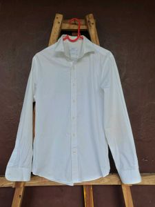 White Combo Button Shirts (Set of 2)