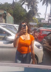 Orange Cute Top