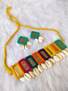 Navratri Special Mirror Necklace Set ( Fixed Rate)
