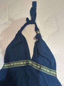 Dark blue halter top