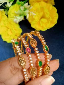 Premium quality Lakshmidevi Kudan  Stone Bangles