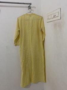 Yellow Printed Kurta