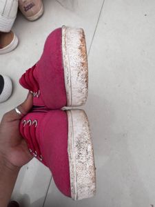 Red Canvas casual shoes