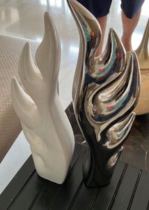 Ceramic Silver Flame ( 1 Pc)