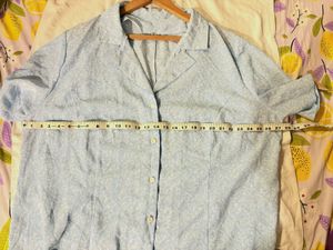 Beautiful Blue Over Size Imported Shirt
