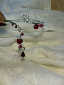 Red Beaded arm Cuffs