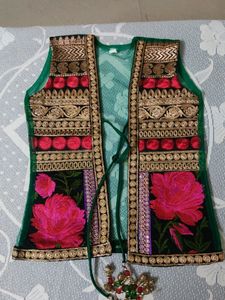Girls Embroidered Jacket with Dupatta for Girls - Size 26
