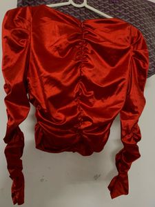 Red Ruched Top