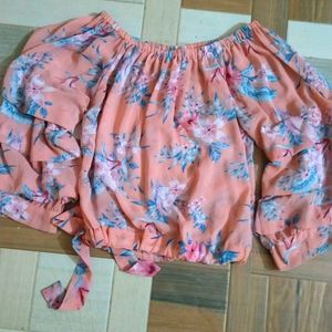 Floral Print Off-Shoulder Top