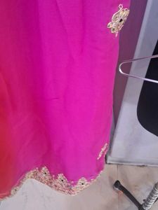 Pink Embroidered Saree  Blouse