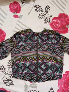 Patterned Zip-Up Jacket