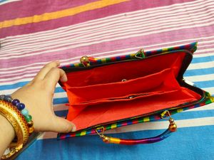 Colorful Embroidered Clutch