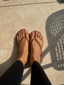 J.Crew Brown Leather Flip Flops