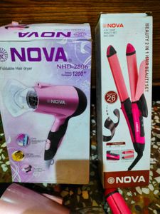 Nova Hair Dryer & Straightener Set