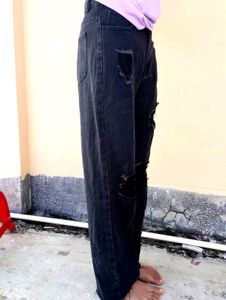 Ripped Straight Leg Jean&#39;s