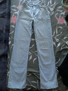 Straight Leg Blue Jeans