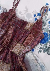 Patchwork Print Mini Dress